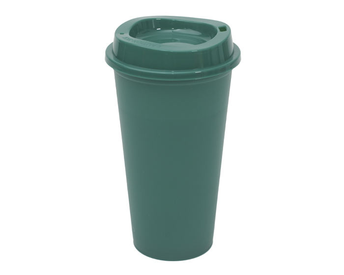 VASO CAFETERO DE PLÁSTICO 473 ML. ALDO A2750 VERDE (PLÁSTICO PP / A2750.06 / ARTICULOS PROMOCIONALES)