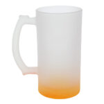 TARRO CERVECERO SATINADO BICOLOR DE SUBLIMACIÓN 16 OZ CHELADO A2799 NARANJA (VIDRIO / A2799.03 /  ARTICULOS PROMOCIONALES)