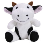 MUÑECO DE PELUCHE VACA ADELINA A3091 BLANCO (POLIESTER / A3091.01 /  ARTICULOS PROMOCIONALES)