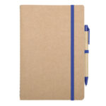 LIBRETA ECOLOGICA C/BOLIGRAFO AULEX A3095 AZUL (CARTÓN / A3095.09 /  ARTICULOS PROMOCIONALES)