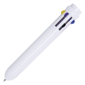 BOLÍGRAFO DE PLÁSTICO MULTI TINTAS ARCOÍRIS A3096 BLANCO (PLÁSTICO / A3096.01 /  ARTICULOS PROMOCIONALES)