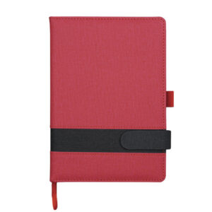 LIBRETA A5 CON CORREA MÁGNETICA BETHOVEN A3097 ROJO (POLIUTERANO / A3097.04 /  ARTICULOS PROMOCIONALES)