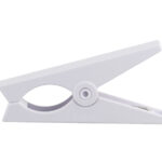 PINZA DE PLÁSTICO JASIEL A3108 BLANCO (PLÁSTICO ABS / A3108.01 /  ARTICULOS PROMOCIONALES)