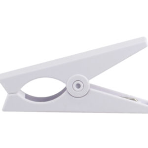 PINZA DE PLÁSTICO JASIEL A3108 BLANCO (PLÁSTICO ABS / A3108.01 /  ARTICULOS PROMOCIONALES)