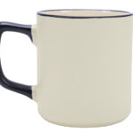 TARRO DE SUBLIMACIÓN CON ASA Y FILO DE COLOR 13.5 OZ SABRINA A3133 NEGRO (CERÁMICA / A3133.02 /  ARTICULOS PROMOCIONALES)