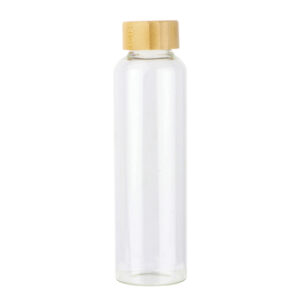 CILINDRO DE VIDRIO BOROSILICATO CON TAPA DE BAMBÚ 600 ML. NATURALLS A3148 TRANSPARENTE (VIDRIO DE BOROSILICATO / BAMBÚ / A3148.19 /  ARTICULOS PROMOCIONALES)