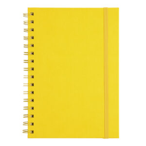 LIBRETA A5 CON ARILLO METÁLICO RULFO A3160 AMARILLO (PU / A3160.07 /  ARTICULOS PROMOCIONALES)
