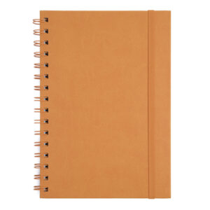 LIBRETA A5 CON ARILLO METÁLICO RULFO A3160 NARANJA (PU / A3160.03 /  ARTICULOS PROMOCIONALES)