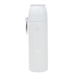 TERMO DE ACERO INOXIDABLE CON GANCHO DE 750ML. AVENTURERO A3163 BLANCO (TERMO: ACERO INOXIDABLE / TAPAS: PLÁSTICO PP // GANCHO: ALUMINIO / A3163.01 /  ARTICULOS PROMOCIONALES)
