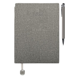 AGENDARIO CON BOLÍGRAFO VENECIA A3167 GRIS (LIBRETA: PU // BOLÍGRAFO: ALUMINIO // ESTUCHE: CARTÓN / A3167.22 /  ARTICULOS PROMOCIONALES)