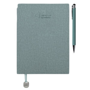 AGENDARIO CON BOLÍGRAFO VENECIA A3167 TURQUESA (LIBRETA: PU // BOLÍGRAFO: ALUMINIO // ESTUCHE: CARTÓN / A3167.41 /  ARTICULOS PROMOCIONALES)