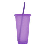 VASO DE PLÁSTICO DE 750 ML GLITTER A3171 LILA (PLÁSTICO PP / A3171.16 /  ARTICULOS PROMOCIONALES)