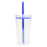 VASO DE PLÁSTICO DE 450 ML. CONGA A3172 AZUL (PLÁSTICO PS / SILICÓN / A3172.09 /  ARTICULOS PROMOCIONALES)
