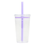 VASO DE PLÁSTICO DE 450 ML. CONGA A3172 LILA (PLÁSTICO PS / SILICÓN / A3172.16 /  ARTICULOS PROMOCIONALES)