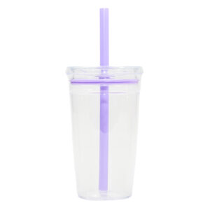 VASO DE PLÁSTICO DE 450 ML. CONGA A3172 LILA (PLÁSTICO PS / SILICÓN / A3172.16 /  ARTICULOS PROMOCIONALES)