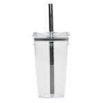 VASO DE PLÁSTICO DE 450 ML. CONGA A3172 NEGRO (PLÁSTICO PS / SILICÓN / A3172.02 /  ARTICULOS PROMOCIONALES)