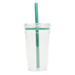VASO DE PLÁSTICO DE 450 ML. CONGA A3172 VERDE (PLÁSTICO PS / SILICÓN / A3172.06 /  ARTICULOS PROMOCIONALES)