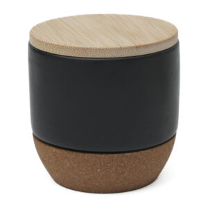 VELA DECORATIVA CON AROMA SERENITY A3174 NEGRA (CERA / CERÁMICA / BAMBÚ / CORCHO / A3174.02 /  ARTICULOS PROMOCIONALES)