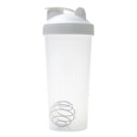 CILINDRO SHAKER DE 600 ML. ATLAS A3176 BLANCO (PLÁSTICO PP / ACERO / A3176.01 /  ARTICULOS PROMOCIONALES)