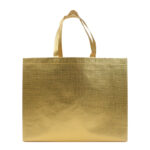 BOLSA DE NONWOVEN METALIZADO GLEAM L A3187 ORO (NON WOVEN CON PELÍCULA PLÁSTICA / A3187.18 /  ARTICULOS PROMOCIONALES)