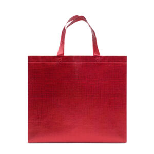 BOLSA DE NONWOVEN METALIZADO GLEAM A3188 ROJO (NON WOVEN CON PELÍCULA PLÁSTICA / A3188.04 /  ARTICULOS PROMOCIONALES)
