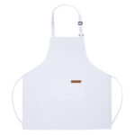 MANDIL DE POLIESTER CON BOLSILLO FRONTAL PRO CHEF A3203 BLANCO (100% POLIÉSTER / A3203.01 /  ARTICULOS PROMOCIONALES)