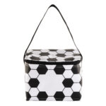 HIELERA/LONCHERA CON DISEÑO DE BALÓN DE SOCCER CASCARITA A3208 BLANCA (POLIÉSTER 600D / PEVA / A3208.01 /  ARTICULOS PROMOCIONALES)