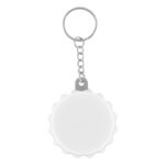 LLAVERO-DESTAPADOR DE PLÁSTICO CORCHOLATA A3223 BLANCO (PLÁSTICO ABS / HIERRO / A3223.01 /  ARTICULOS PROMOCIONALES)