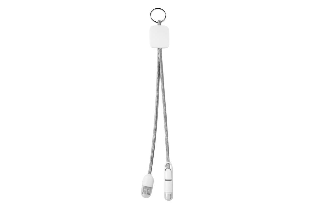 CABLE CARGADOR DE CELULARES CELLER (EC741 GRIS+BLANCO) - ARTICULO PROMOCIONAL - Image 1