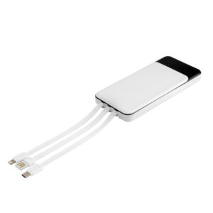 POWER BANK MULTIPUERTO ATLANTA (EC776 BLANCO) - ARTICULO PROMOCIONAL