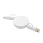 CABLE RETRÁCTIL DE CARGA FASTER (EC774 BLANCO) - ARTICULO PROMOCIONAL